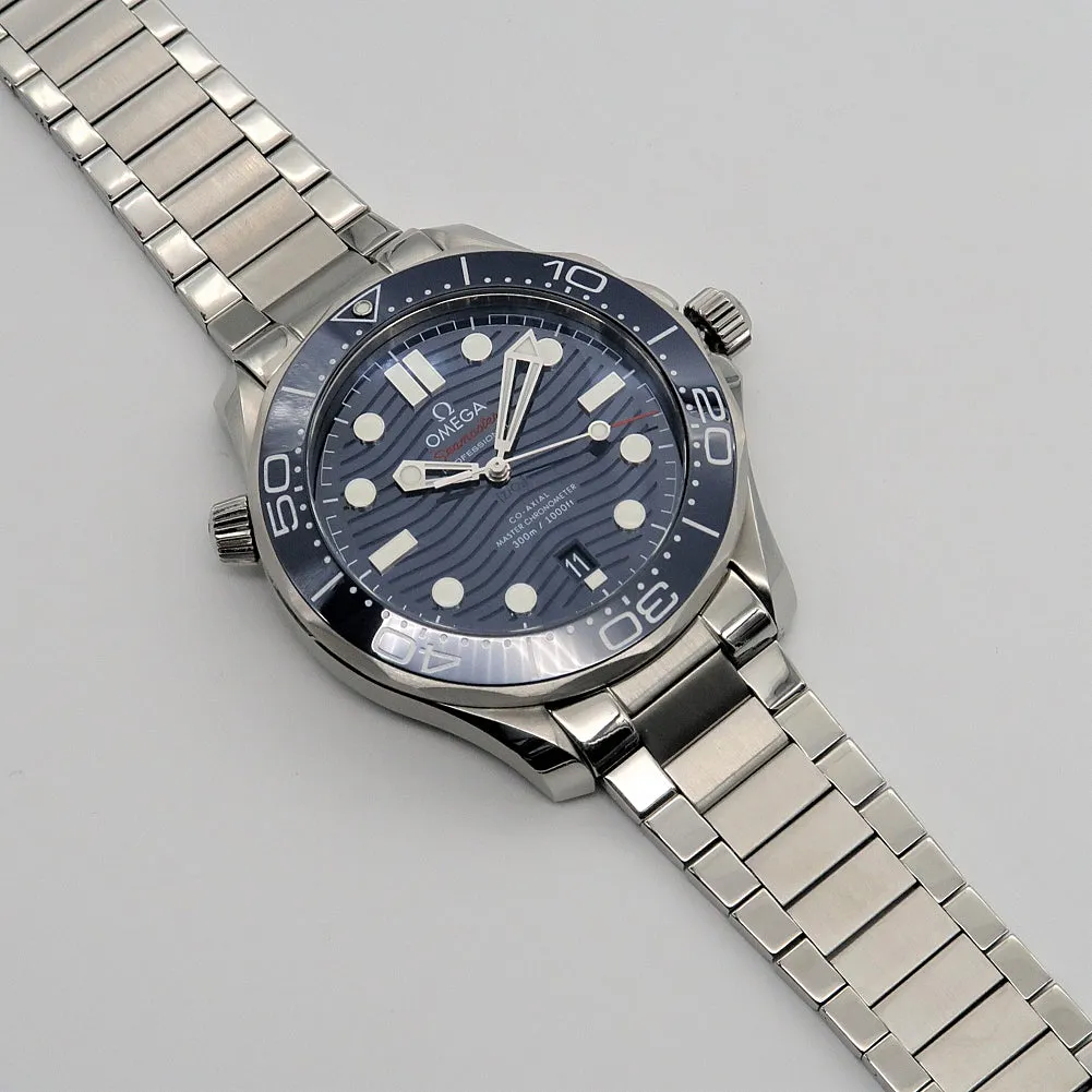 Forstner Flat Link Stainless Steel Watch Bracelet for Omega Seamaster