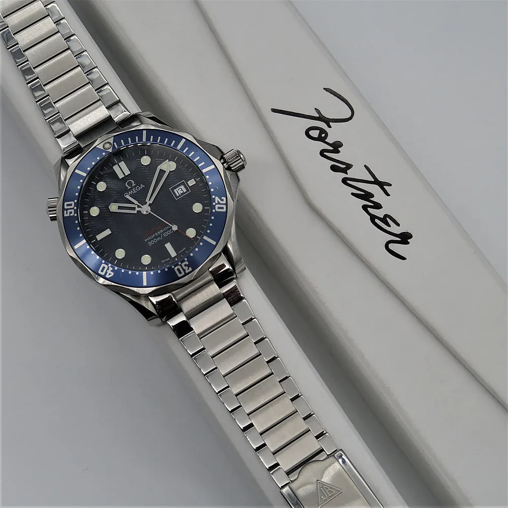 Forstner Flat Link Stainless Steel Watch Bracelet for Omega Seamaster