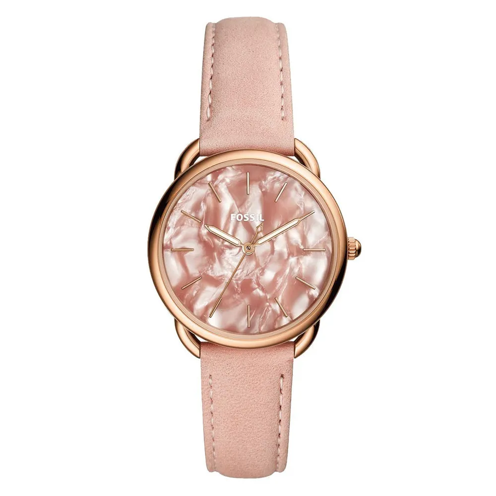 Fossil Tailor Womens Blush Leather Band Pink Quartz Dial Watch - ES4419