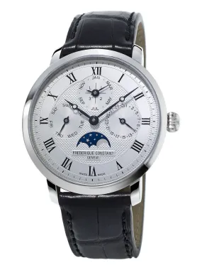 Frederique Constant Slimline Silver Dial Automatic Men's Perpetual Calendar Watch FC-775MC4S6