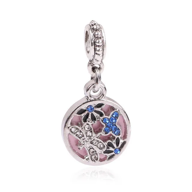 Free Shipping 1Pcs Silver Bead Charm European Silver with Angel wings Charm Pendant Bead Fit Pandora Bracelet