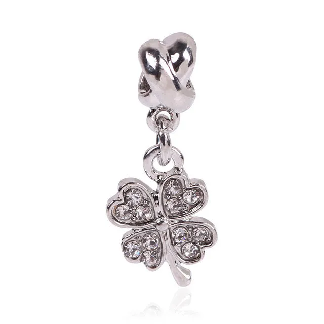 Free Shipping 1Pcs Silver Bead Charm European Silver with Angel wings Charm Pendant Bead Fit Pandora Bracelet