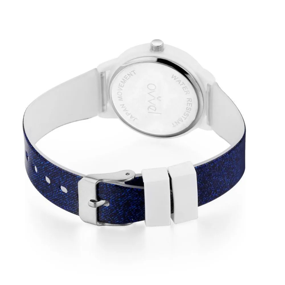 Girls Teens Denim Analog Watch