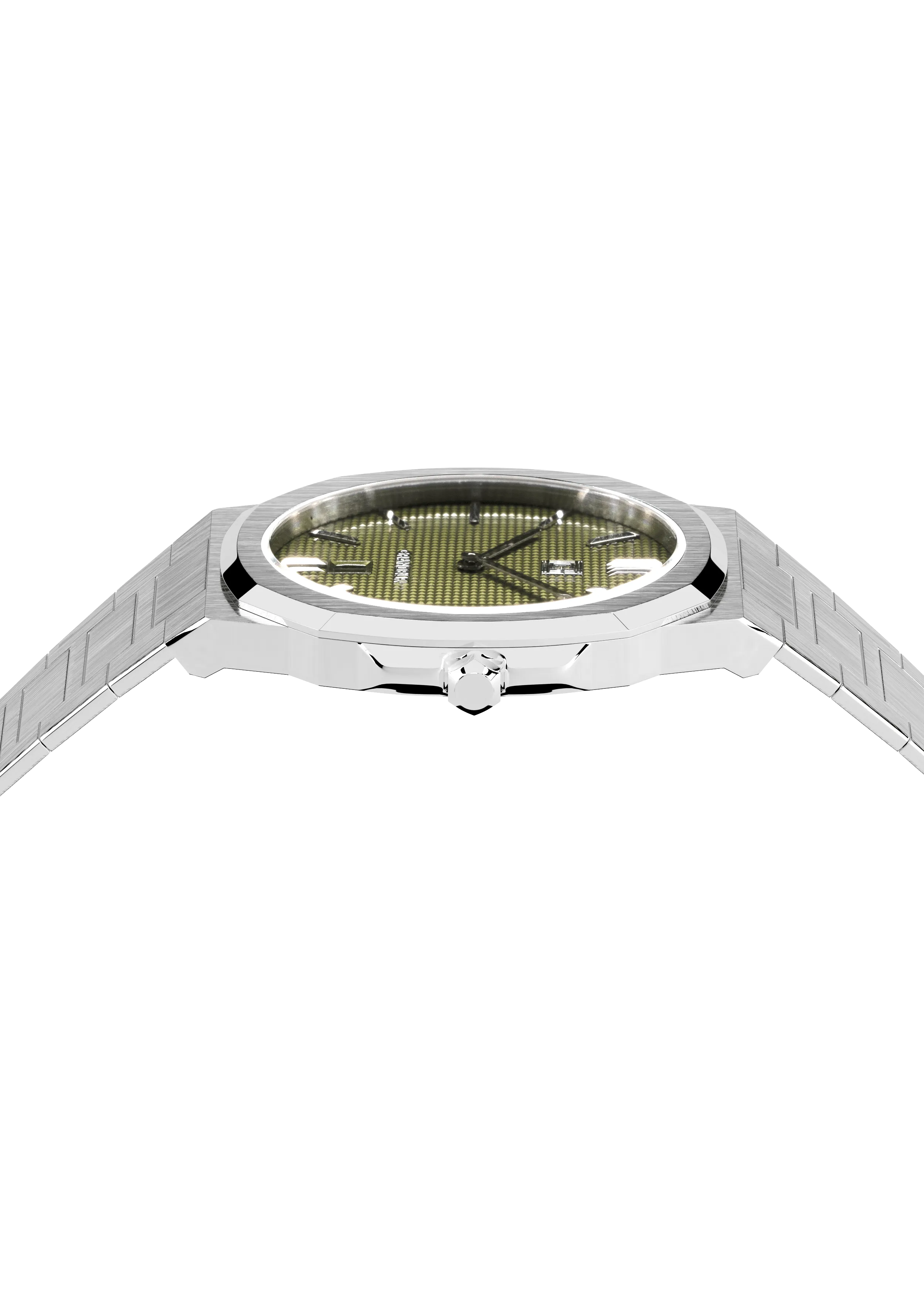 Grandeur Ultra Thin Stain Steel Green 40 MM Quartz Men