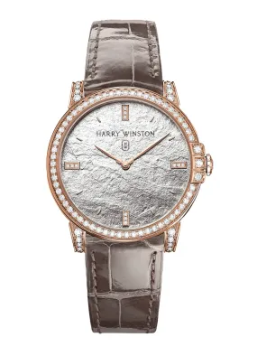 Harry Winston Midnight Monochrome Silver White Metallic Diamond Dial Ladies Watch MIDQHM32RR004