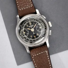 Heuer Chrono Ref 2403 1930s Dual Scale Gilt