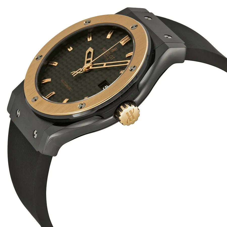Hublot Classic Fusion Ceramic King Gold Black Dial Men's Watch 542.CO.1780.RX