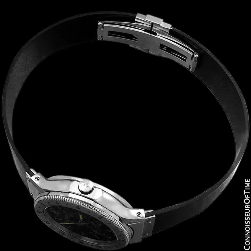 Hublot MDM Midsize Mens Automatic GMT Watch - Stainless Steel