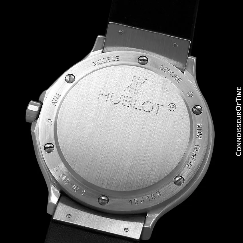Hublot MDM Midsize Mens Automatic GMT Watch - Stainless Steel