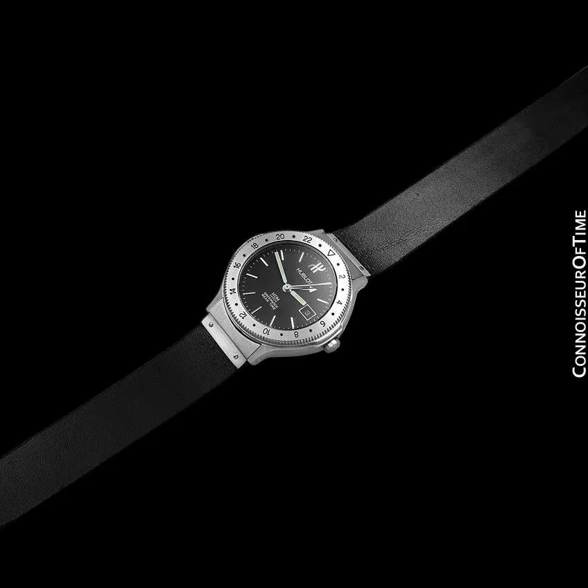 Hublot MDM Midsize Mens Automatic GMT Watch - Stainless Steel
