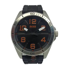 Hugo Boss - Original - Quartz - Silver/Orange - Silicone Strap - 48mm - Men's Watch