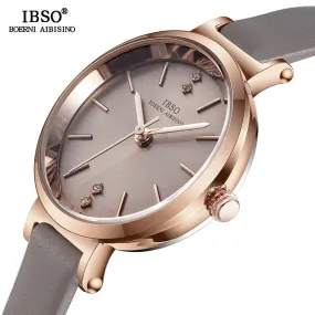 IBSO 8 MM Ultra-Thin Wrist Women Watches Luxury Female Clock Fashion Montre Femme 2019 Quartz Ladies Watch Relogio Feminino