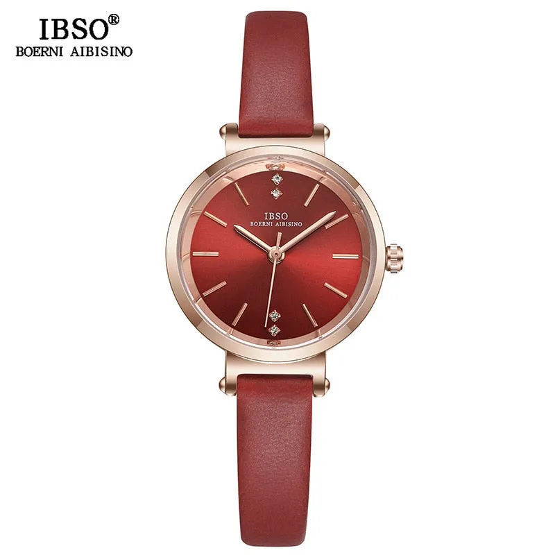 IBSO 8 MM Ultra-Thin Wrist Women Watches Luxury Female Clock Fashion Montre Femme 2019 Quartz Ladies Watch Relogio Feminino
