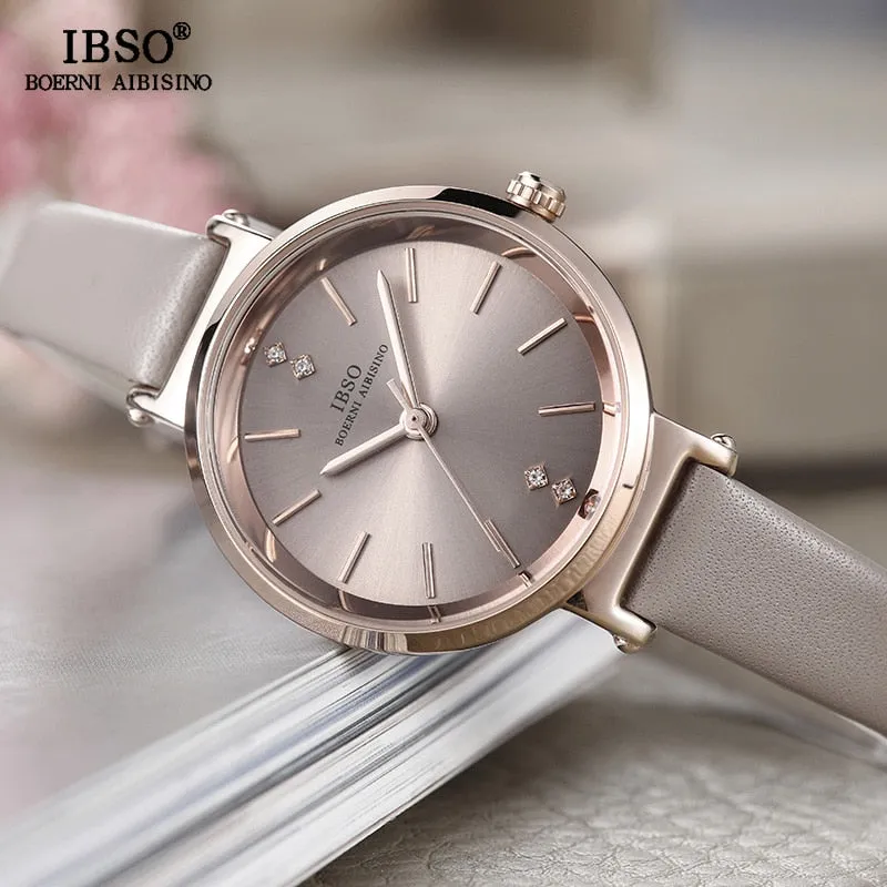 IBSO 8 MM Ultra-Thin Wrist Women Watches Luxury Female Clock Fashion Montre Femme 2019 Quartz Ladies Watch Relogio Feminino