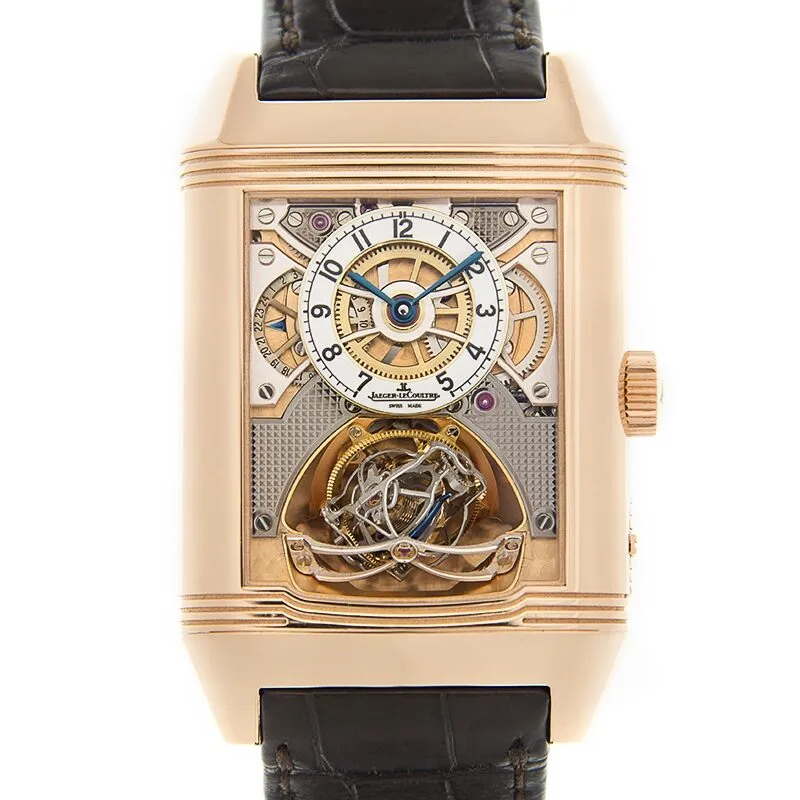 Jaeger LeCoultre Reverso Gyrotourbillon 2 Manual Wind Rose Gold Men's Watch Q2332420
