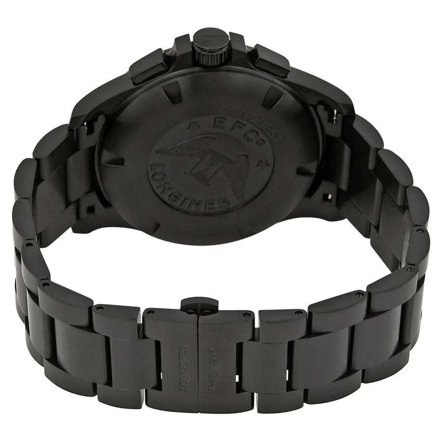 Longines Conquest V.H.P. Chronograph Black Carved Dial Men's Watch L37272566 L3.727.2.56.6