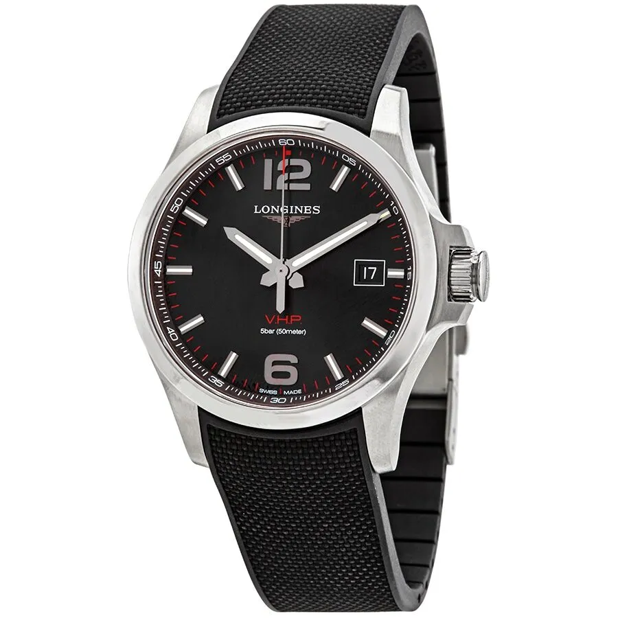 Longines Conquest V.H.P. Perpetual Quartz Black Dial Men's Watch L37264569