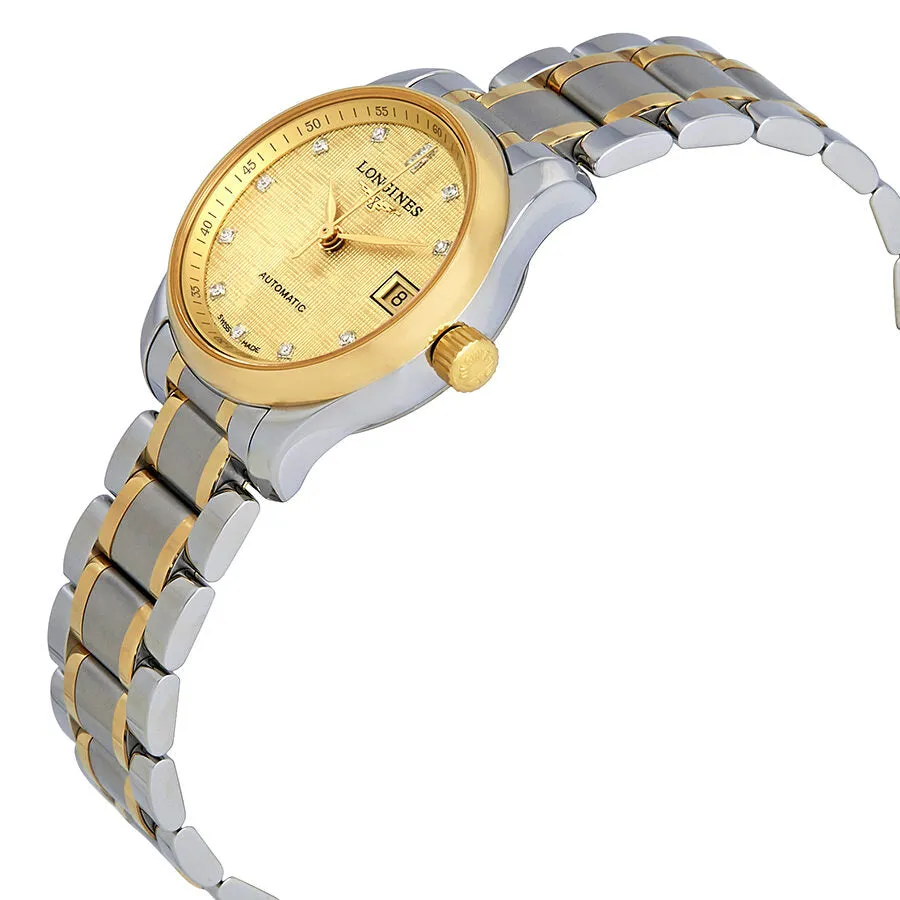 Longines Master Champagne Dial Automatic Ladies Two Tone Watch L2.128.5.38.7
