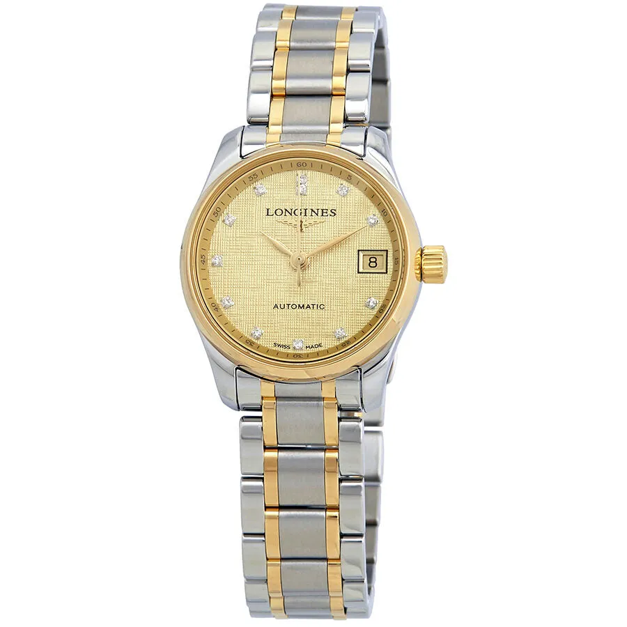 Longines Master Champagne Dial Automatic Ladies Two Tone Watch L2.128.5.38.7