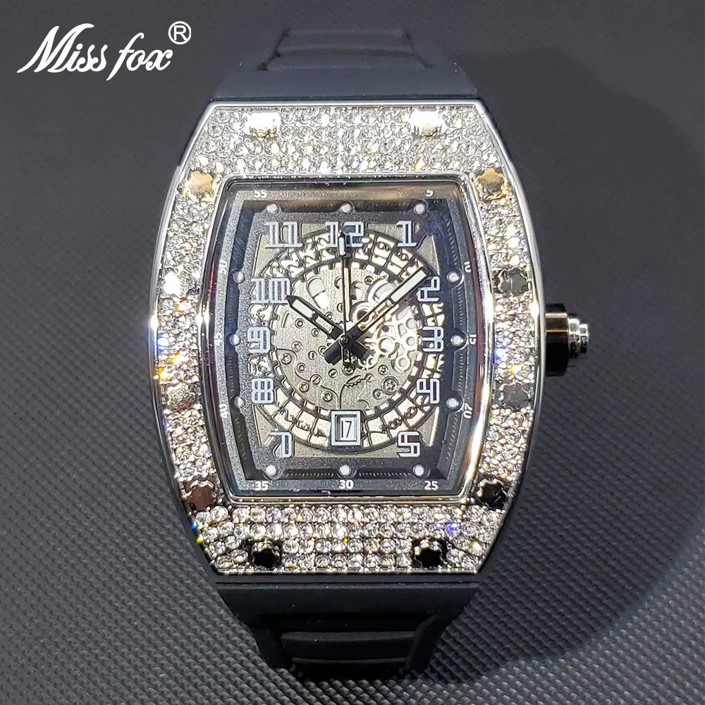 Luxury Watch Large Wrist Full AAA Iced Out Star Case Quartz Watch