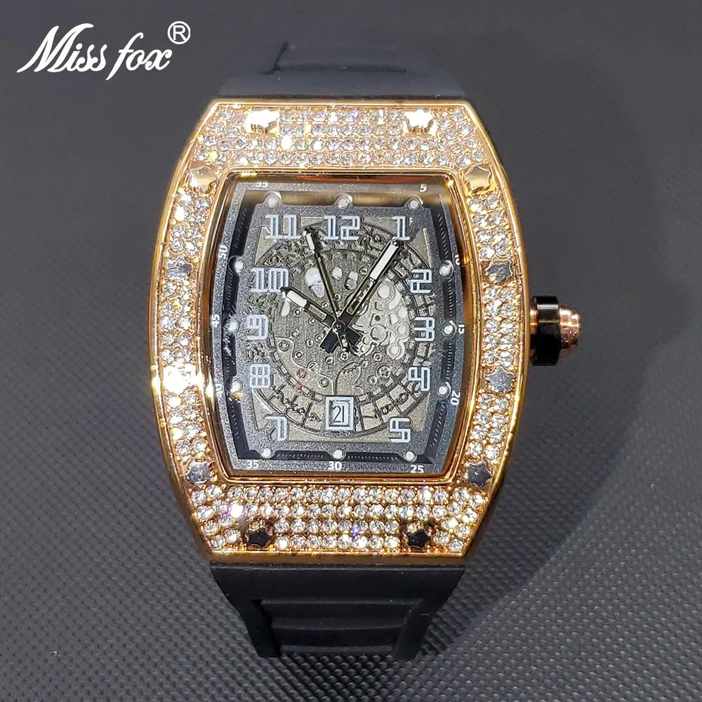 Luxury Watch Large Wrist Full AAA Iced Out Star Case Quartz Watch