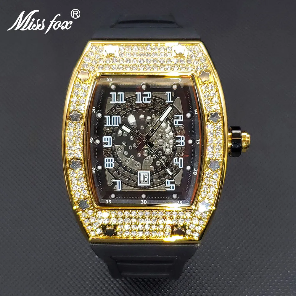 Luxury Watch Large Wrist Full AAA Iced Out Star Case Quartz Watch