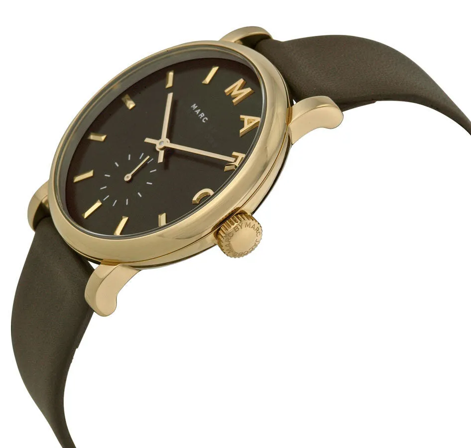 Marc By Marc Jacobs Baker Olive Dial Olive Leather Ladies Watch MBM1328