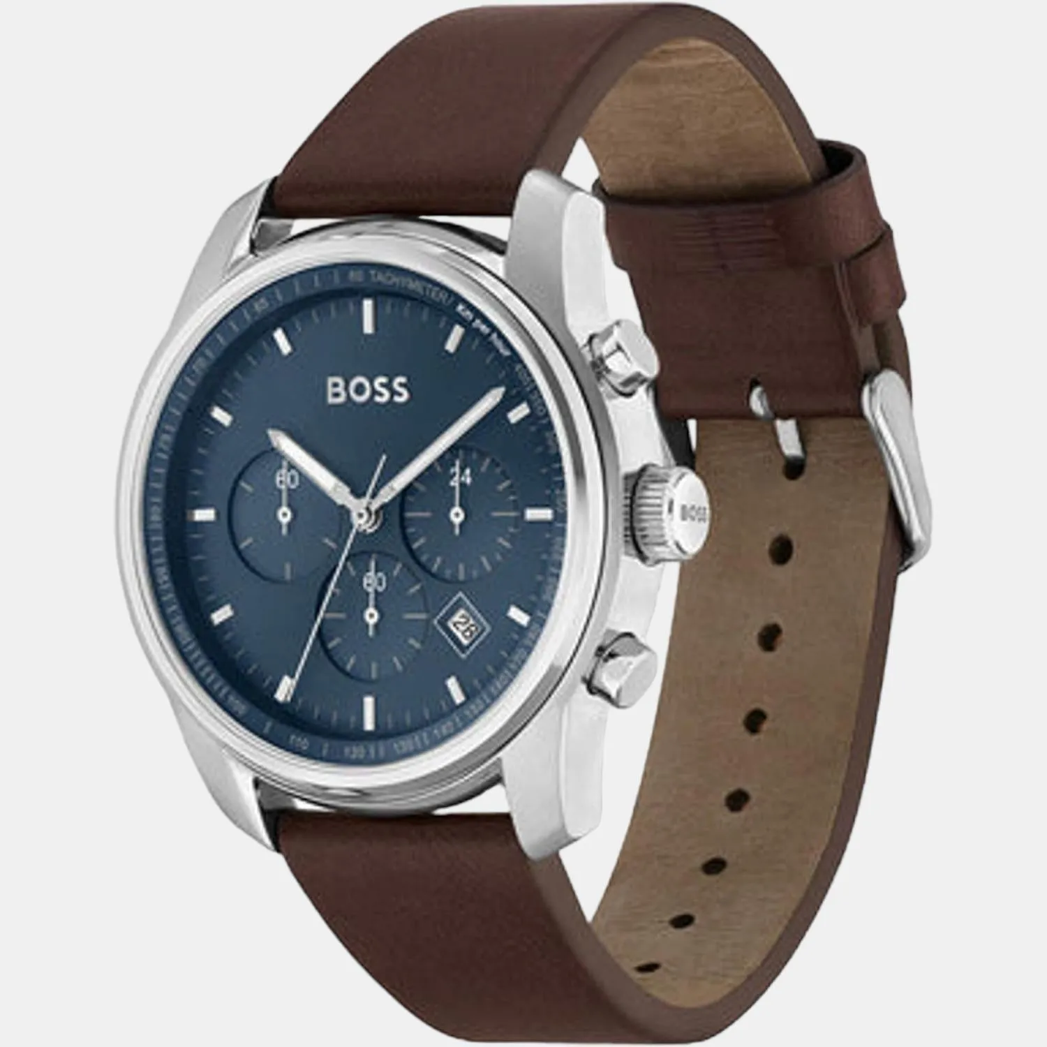 Men Blue Leather Chronograph Watch 1514002