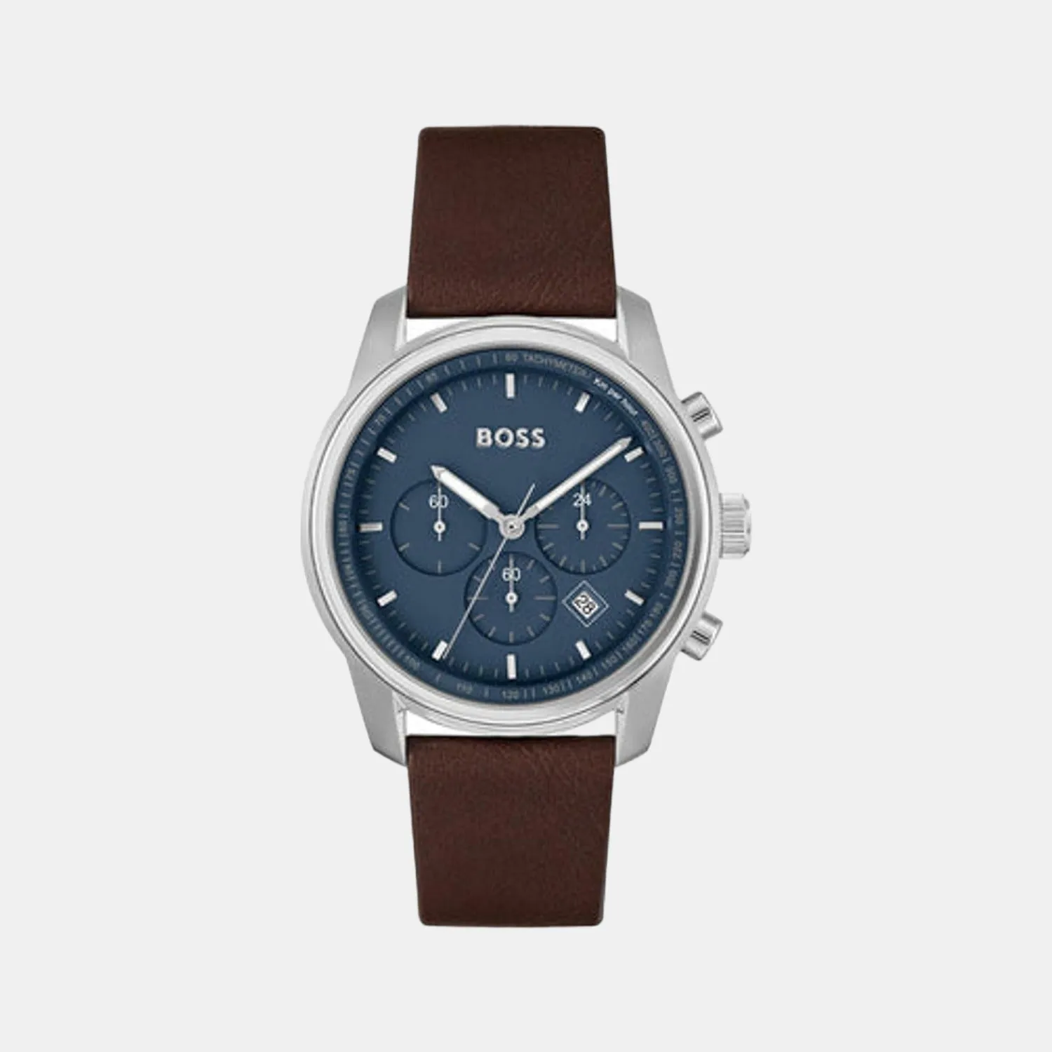 Men Blue Leather Chronograph Watch 1514002