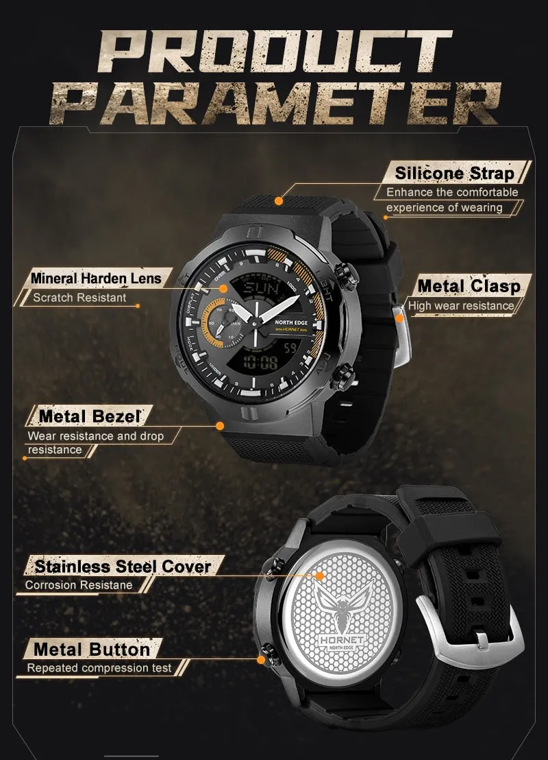 Men Digital Watch Running Cycling Sports Watches Waterproof  Wristwatch