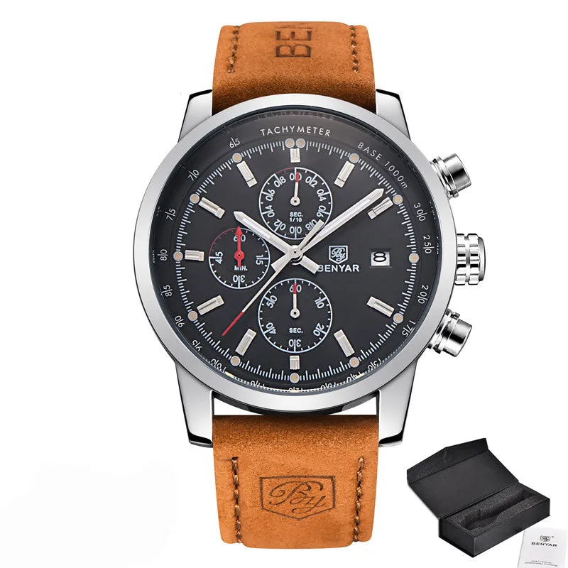 Men Luxury  Quartz Watch Fashion Chronograph Watch