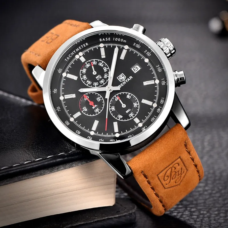 Men Luxury  Quartz Watch Fashion Chronograph Watch