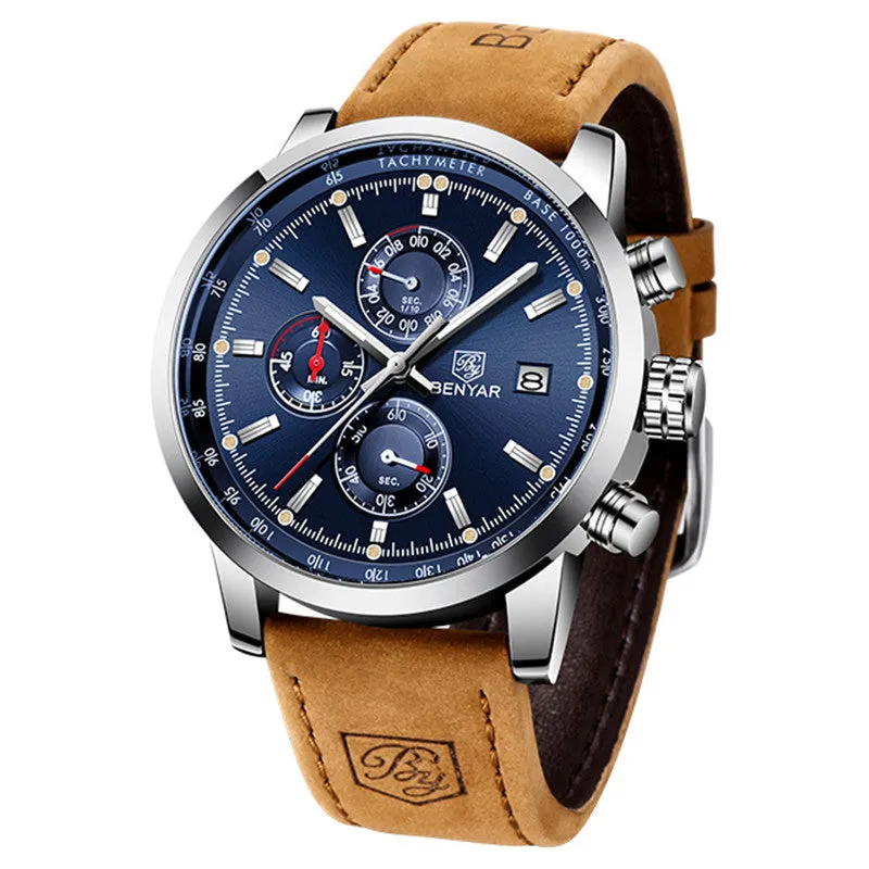 Men Luxury  Quartz Watch Fashion Chronograph Watch