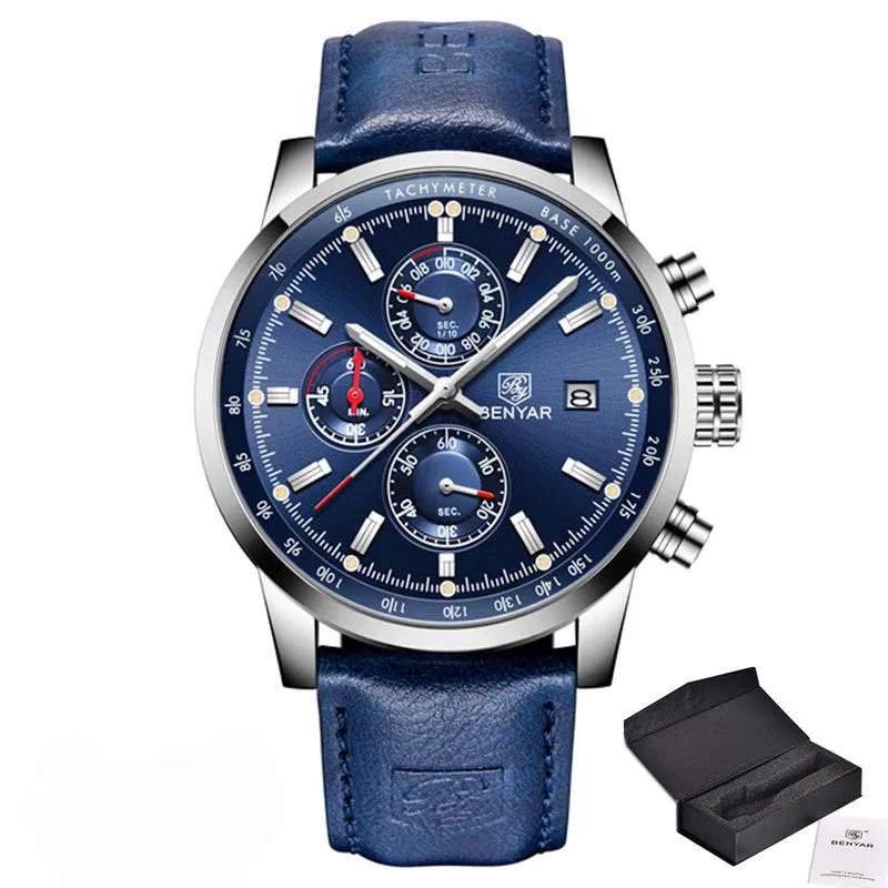 Men Luxury  Quartz Watch Fashion Chronograph Watch
