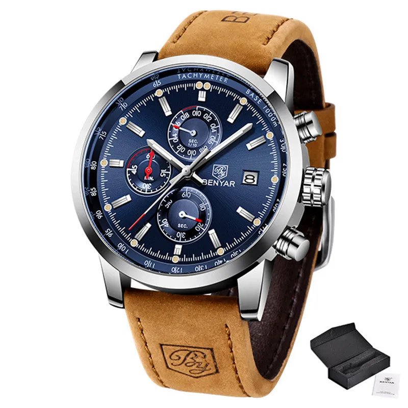 Men Luxury  Quartz Watch Fashion Chronograph Watch