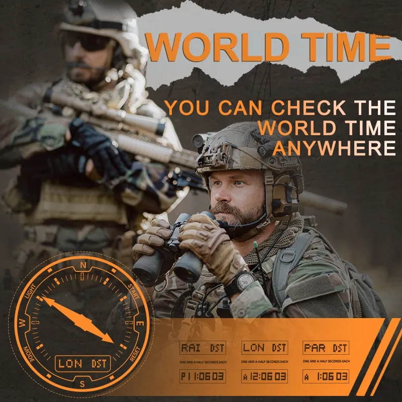 Men Solar Power Digital Watch Men Outdoor Smart Watches