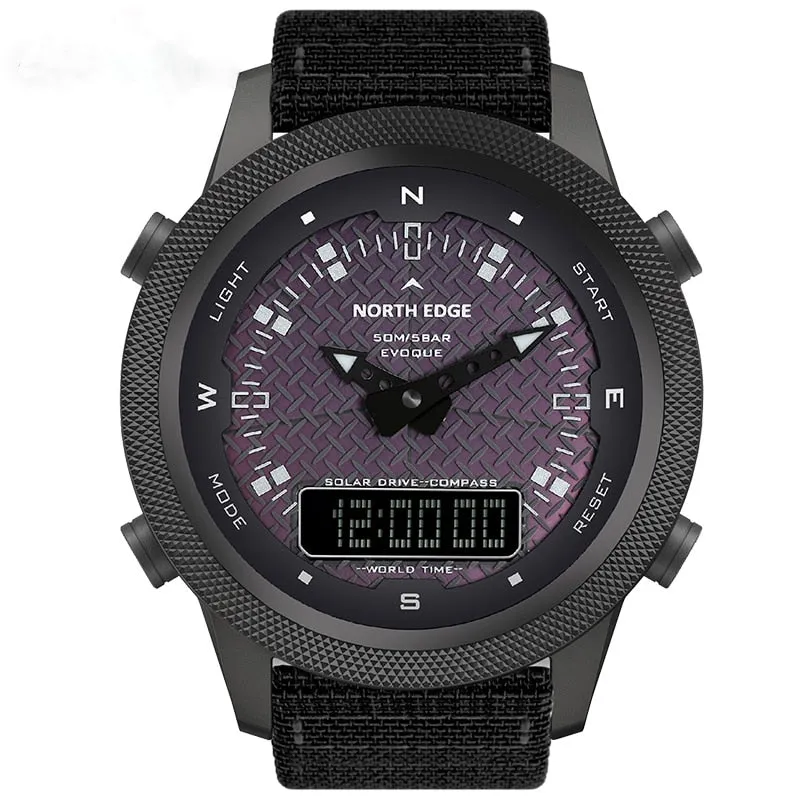 Men Solar Power Digital Watch Men Outdoor Smart Watches