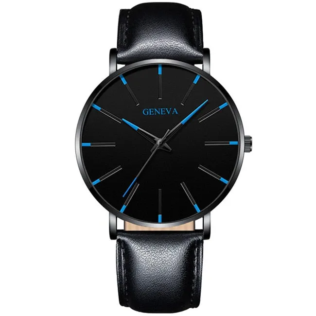 Men&#39;s Fashion Minimalist Ultra Thin Watches for Men Simple Business Stainless Steel Mesh Belt Quartz Watch relogio masculino