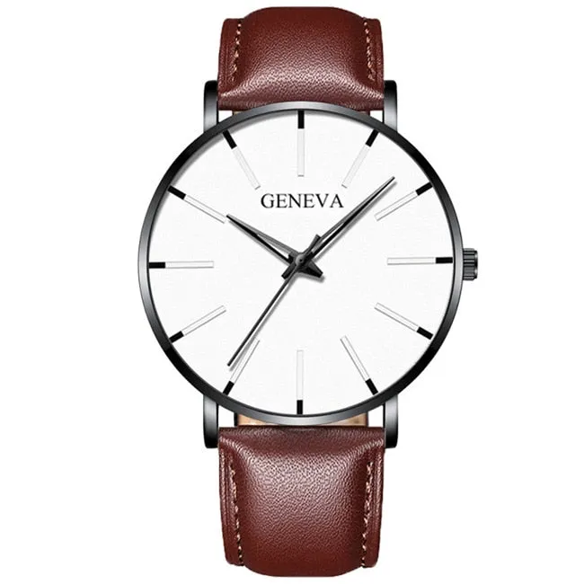 Men&#39;s Fashion Minimalist Ultra Thin Watches for Men Simple Business Stainless Steel Mesh Belt Quartz Watch relogio masculino