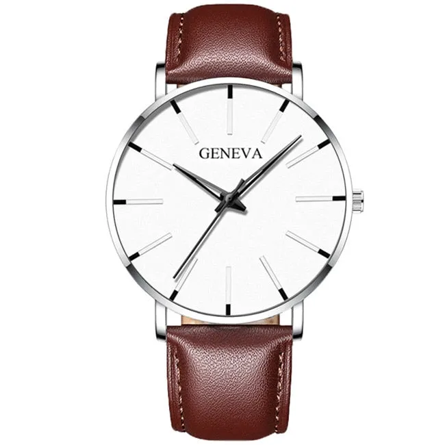 Men&#39;s Fashion Minimalist Ultra Thin Watches for Men Simple Business Stainless Steel Mesh Belt Quartz Watch relogio masculino