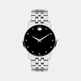 Men's Black Analog Stainless Steel Watch 607201
