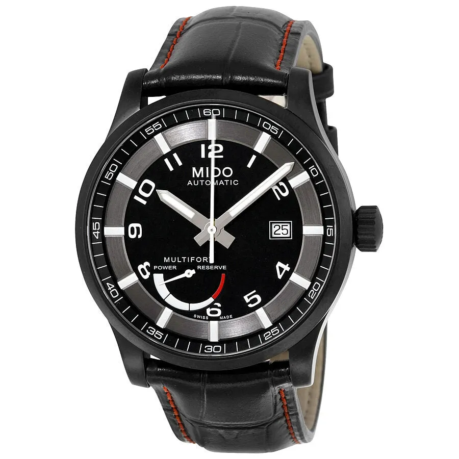 Mido Multifort Automatic Power Reserve Indicator Black Dial Men's Watch M0054243605222