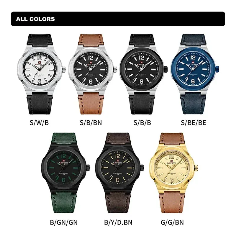 NAVIFORCE NF9233 Quartz Leather Men's Wristwatches