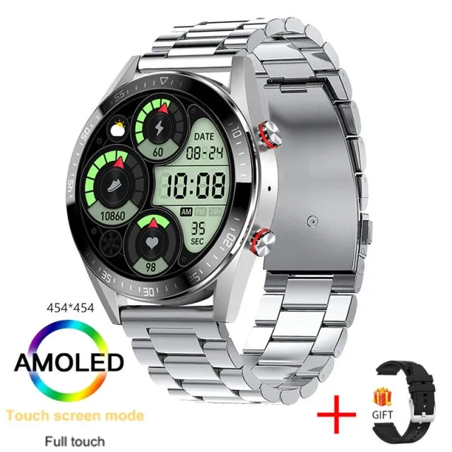 New 454*454 Screen Smart Watch Always Display The Time Bluetooth Call Local Music Smartwatch For Men's Huawei Xiaomi Phone