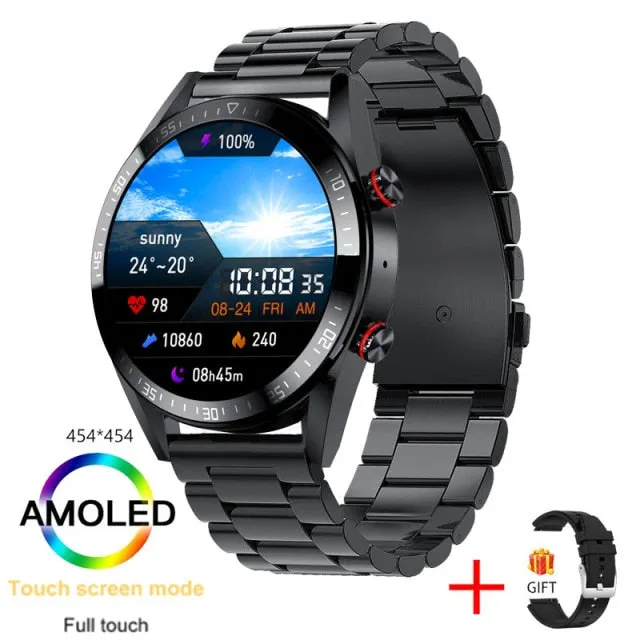 New 454*454 Screen Smart Watch Always Display The Time Bluetooth Call Local Music Smartwatch For Men's Huawei Xiaomi Phone