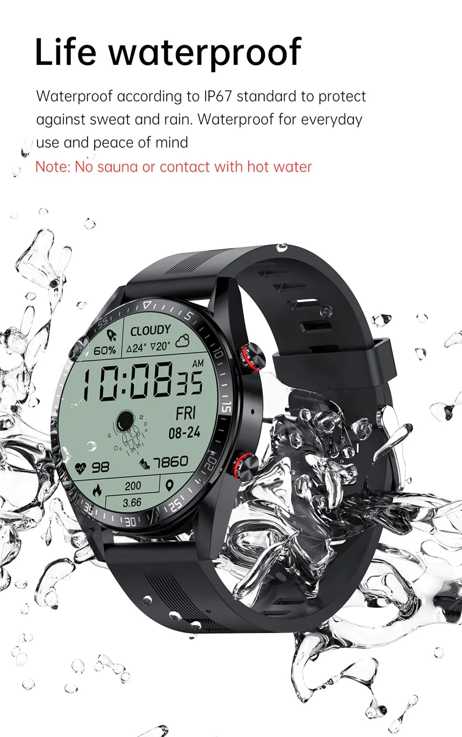 New 454*454 Screen Smart Watch Always Display The Time Bluetooth Call Local Music Smartwatch For Men's Huawei Xiaomi Phone