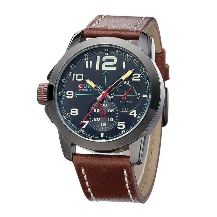 New watches men military watch fashion business watch man leather strap casual Wristwatches