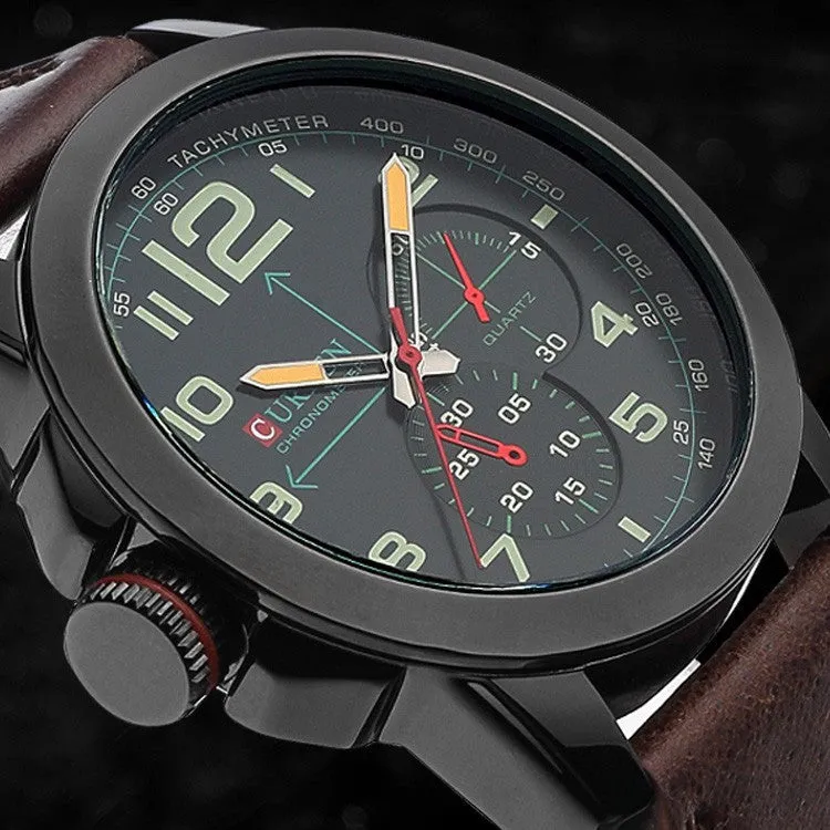 New watches men military watch fashion business watch man leather strap casual Wristwatches