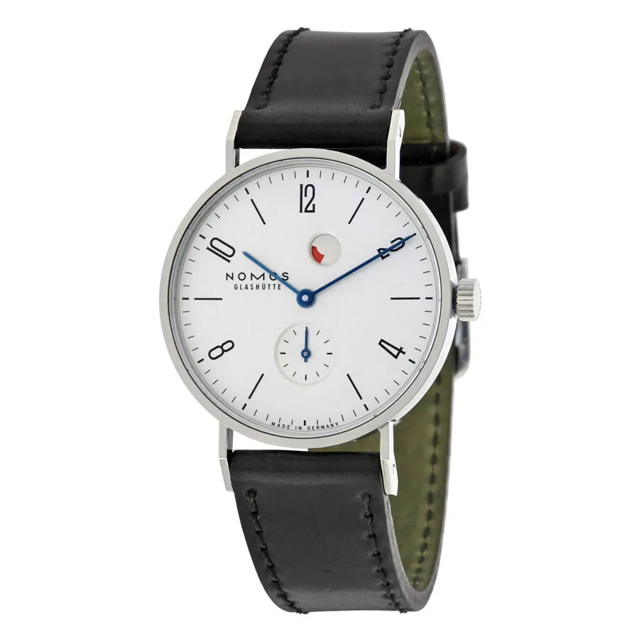 Nomos Tangente Gangreserve White Dial Black Leather Men's Watch 172