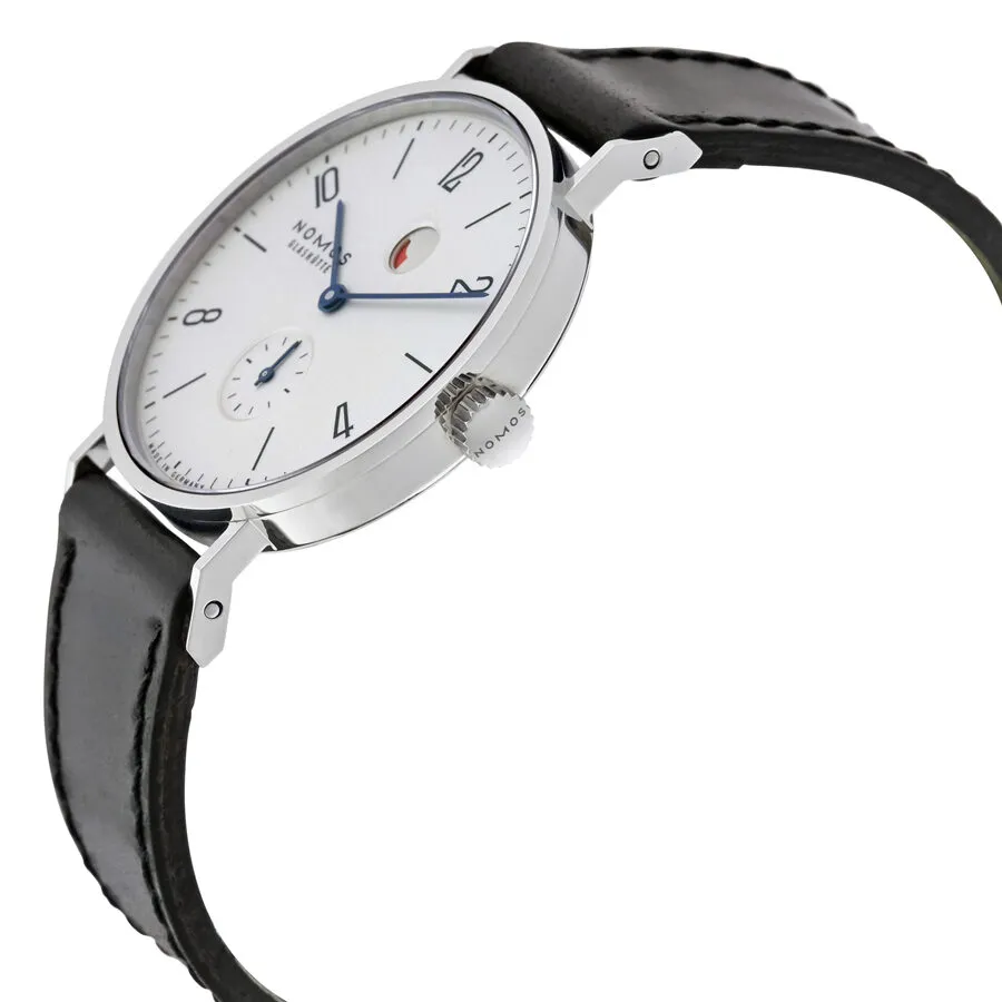 Nomos Tangente Gangreserve White Dial Black Leather Men's Watch 172